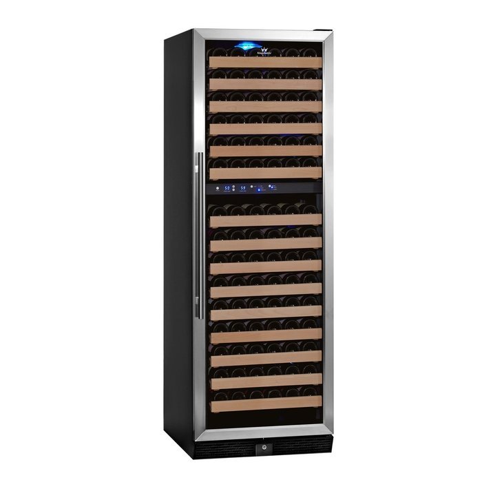 KingsBottle 50 Bottle Dual Zone Wine Cooler, Black N22