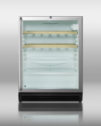 Summit SCR600BLCSSRCADA 24" Commercially Approved & ADA Compliant Beverage Center with 5.5 cu. ft. Capacity Door... N2