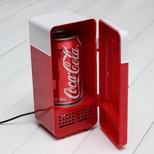 Mini USB LED PC Fridge Refrigerator Drink Cans Food Cooler Warmer ES9P. N9