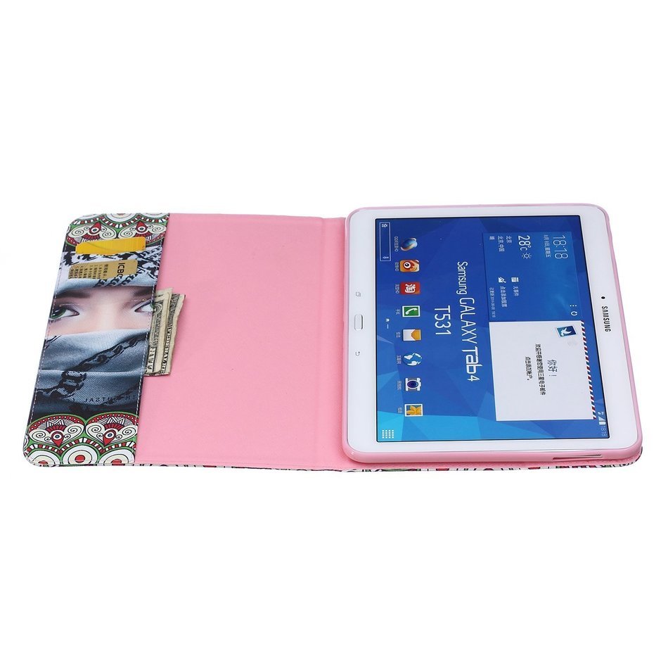 Galaxy Tab 4 10.1 Case, High Quality PU Leather Wallet Case [Card Slots] Damage Resistance and Kickstand Feature... N334