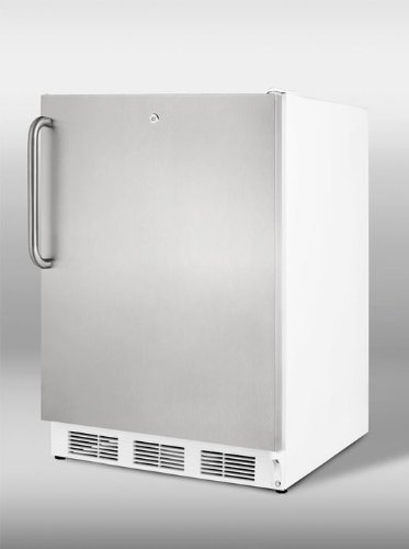 Summit FF6L7SSTBADA: Commercially approved, ADA compliant all-refrigerator for freestanding use, with stainless...