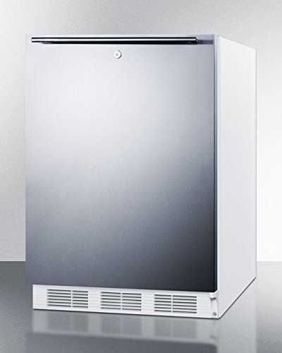 Summit VT65MLSSHHADA 24" Medically Approved ADA Compliant Upright Freezer with 3.5 cu. ft. Capacity White Cabinet... N4