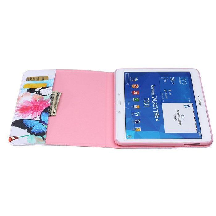 Galaxy Tab 4 10.1 Case, High Quality PU Leather Wallet Case [Card Slots] Damage Resistance and Kickstand Feature... N352