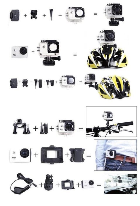 New SJ4000 Waterproof Sport DV HD Camera Camcorder Style Novatek 1080P 30fps 12MP H.264 1.5 Inch LCD 170&deg; CAR... N2