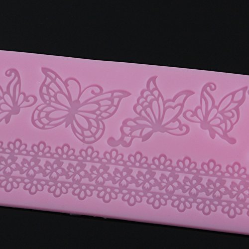 Genenic 3D Chocolate Fondant Sugarcraft Butterfly Lace Mould Cake Decorating Mold N3