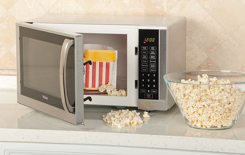 Haier HMC935SESS Stainless Steel Countertop Microwave Oven, 900-watt N7