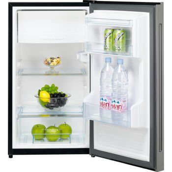 Daewoo, 4.2Cu.Ft. Black Glass Door Compact Refrigerator | FR-15B Compressor Cooling, Spill Proof Plastic Shelves...
