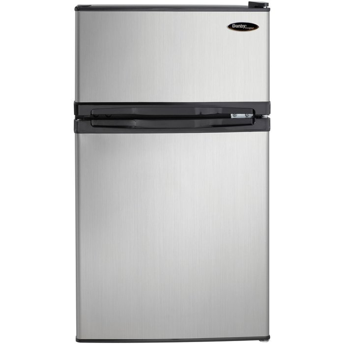 Danby DCR031B1BSLDD 3.1 cu. ft. 2 Door Compact Refrigerator, Steel N4