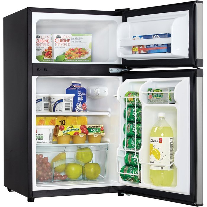 Danby DCR031B1BSLDD 3.1 cu. ft. 2 Door Compact Refrigerator, Steel N5