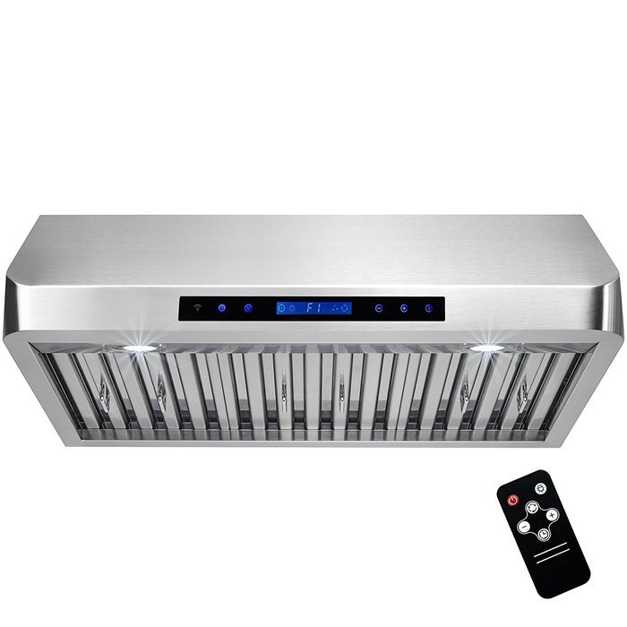 Golden Vantage 36" Under Cabinet Stainless Steel Range Hood Vent with Remote N4