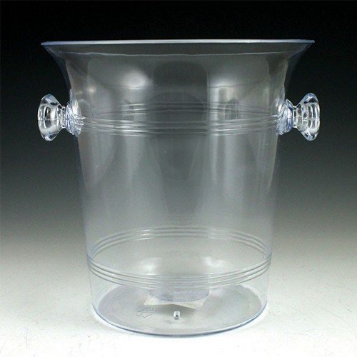 Clear Plastic Ice Bucket/Wine Cooler 8.5 X 6.5 Inch