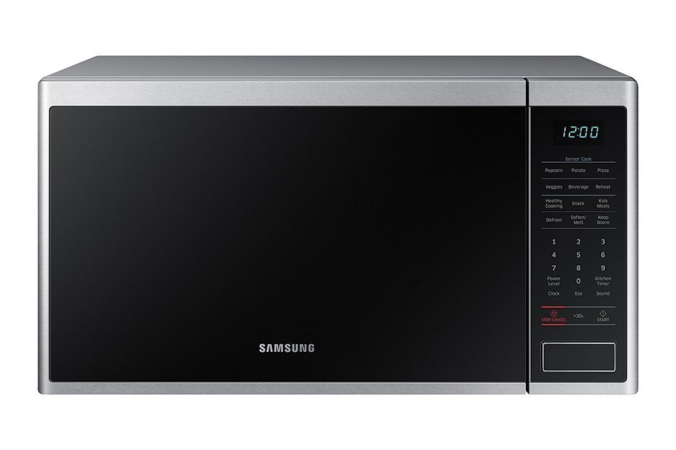Samsung MS11K3000AS 1.1 cu. ft. Countertop Microwave with Ceramic Enamel Interior, Silver N3