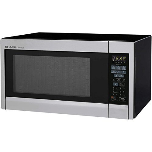 1000 Watts Carousel Countertop Microwave Oven, 1.3 Cubic Ft., Clock Display, Variable Temperature Control, Stainless... N3