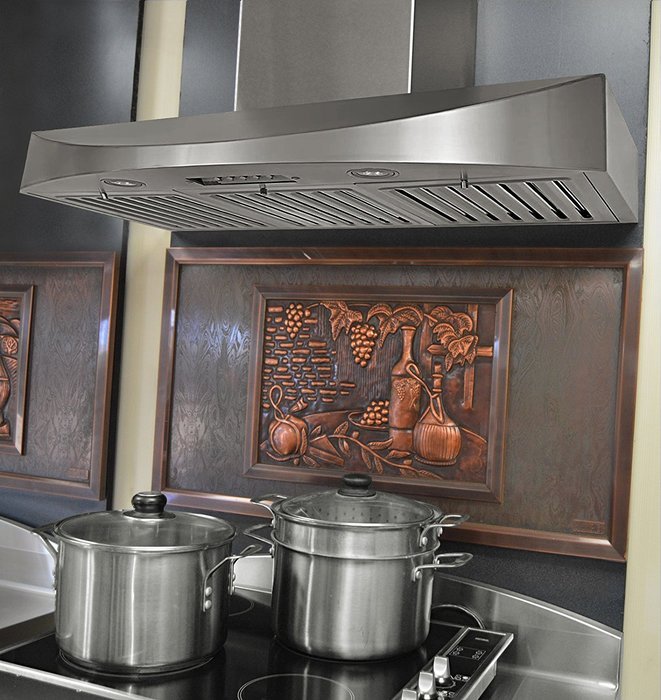 KOBE Range Hoods CHX3830SQB-WM-2 Contemporary Brillia 30" Wall Mount Range Hood, 3-Speed, 650 CFM, LED Lights,... N3