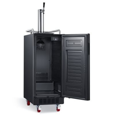 EdgeStar 15" Built-In Black Stainless Steel Kegerator N3
