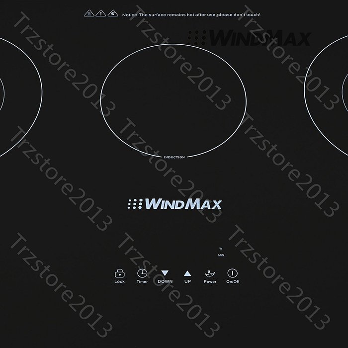WindMax&reg; Hot 29.5" Glass Plate Induction Hob 3 Burner Triple Stove Built-in Cooktops 240V N4