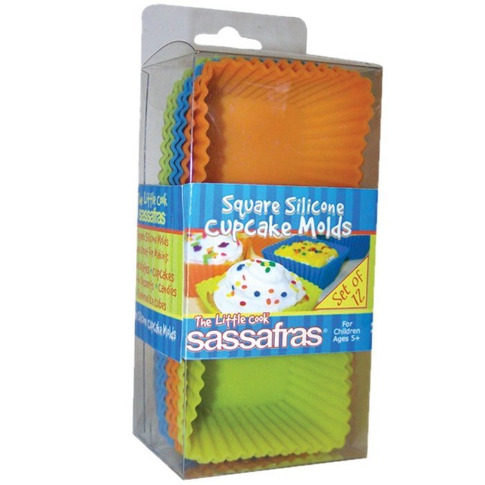 The Little Cook / Square Silicone Cupcake Molds