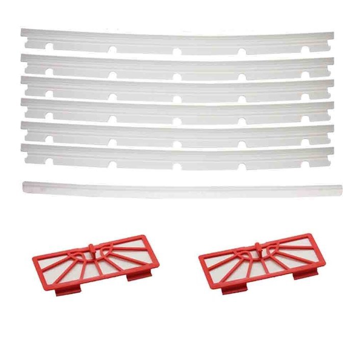 Iautomatic 2 hepa Filters + 6 Blades and 1 Squeegee Replacement For Neato XV-11 xv-12 xv-14