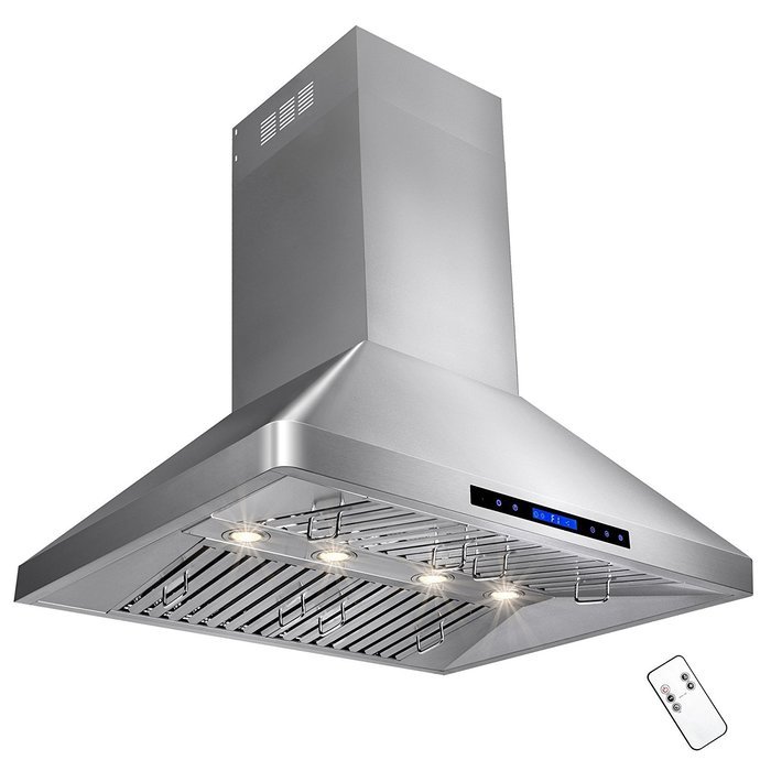 AKDY 36" Wall Mount Stainless Steel Touch Control LED Display Cooking Fan Range Hood N5