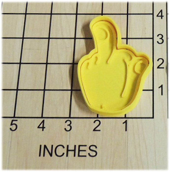 Middle Finger Cookie Cutter and Stamp #1243