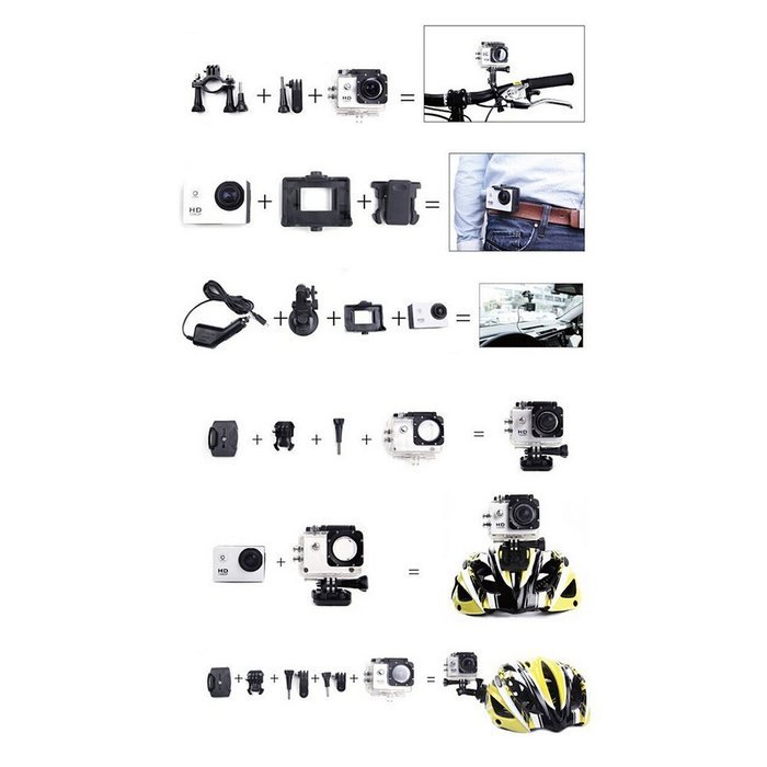 niceEshop(TM) Wifi SJ5000+ Action Camera Mini Digital DV 60FPS 1080P DVRs W Battery(Silver) N7