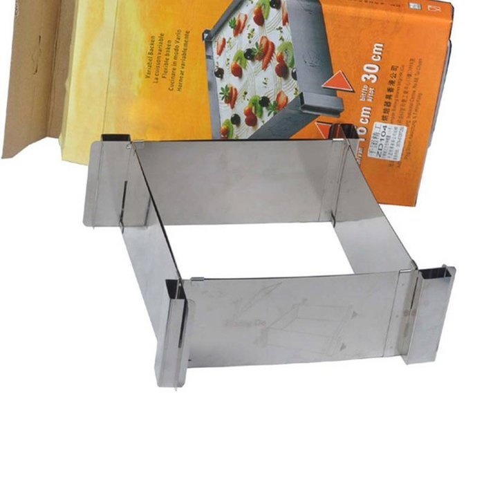 Stainless Steel Telescopic Cake Ring, Square Cake Mold 6-12 N3