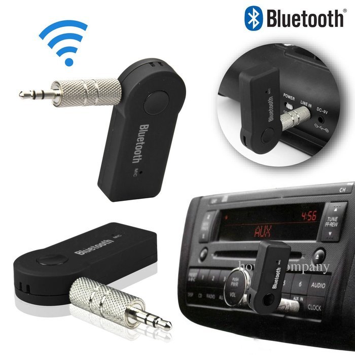 Wireless Bluetooth 3.5mm AUX Audio Stereo Music Home Car Receiver Adapter Mic