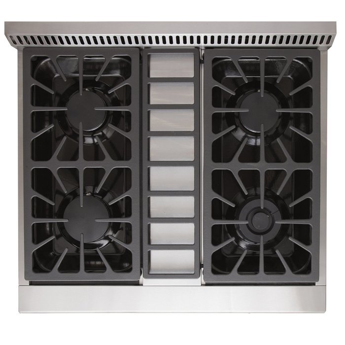 Kucht KRG3080U 30" Professional-Class Natural Gas Gas Range with 4.2 cu. ft. Convection Oven, 4 Top Burners,... N8
