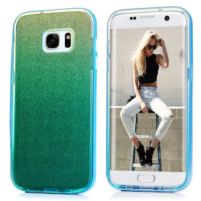 Badalink Galaxy S7 Edge Case 3 in 1 Shockproof Drop Protection Soft TPU Protective Inner Bumper + PC Frame with... N25