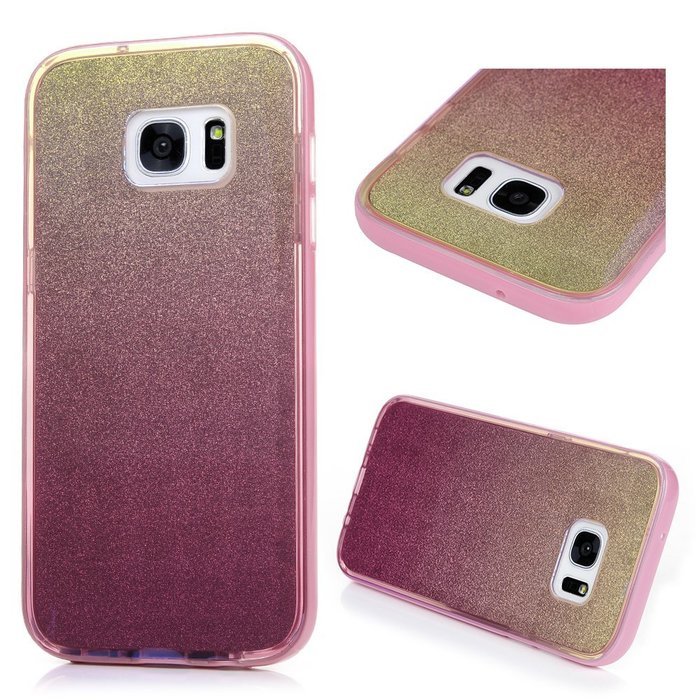 Badalink Galaxy S7 Edge Case 3 in 1 Shockproof Drop Protection Soft TPU Protective Inner Bumper + PC Frame with... N34