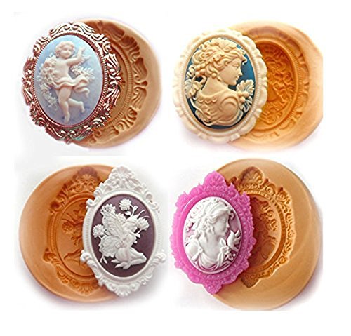 Handmade Silicone Mold /Cake Decoration Mould/ Cameo Set Mold 6754413-yt6665