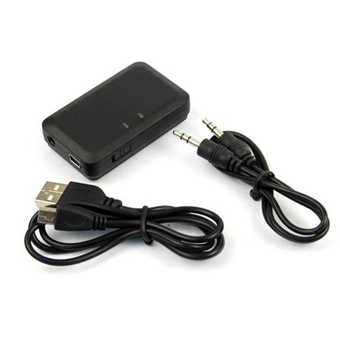 VORCOOL Wireless Bluetooth 3.0 Audio Music Receiver Adapter for 3.5mm Stereo Speaker (Black) N4