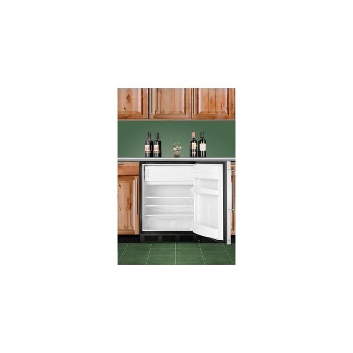 Summit AL652BBIFR 24" ADA Compliant Top Freezer Refrigerator with 5.1 cu. ft. Capacity Professional Handle Cycle...