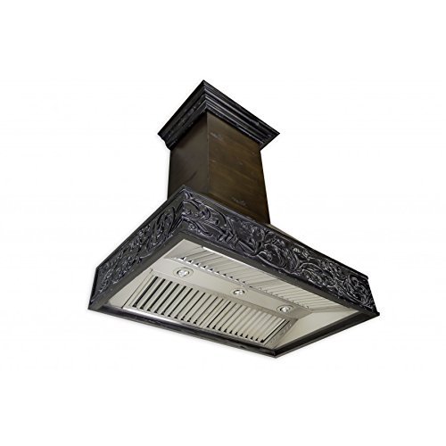 1200 CFM Wall Mounted Range Hood Size: 17.5" H x 48" W x 21.5" D, Finish: Walnut and Antigua N3