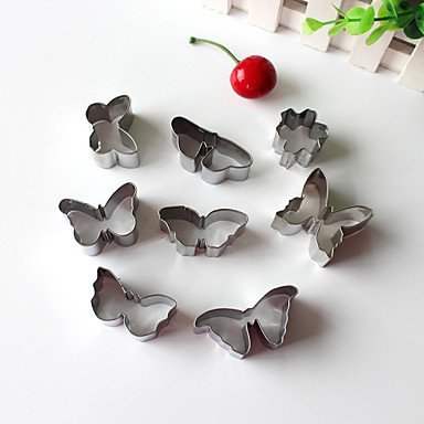 Y&XL&H 8PCS Butterfly Style Stainless Steel Cake & Cookie Cutters Molds N3