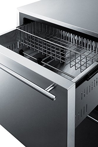 Summit SCFF532D 24" Drawer Freezer with 3.54 cu. ft. Capacity 2 Drawers Frost Free Operation Internal Fan Digital...