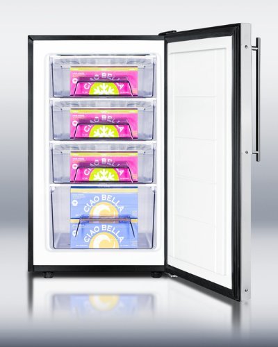Summit FS408BLBI7FRADA: Commercially listed ADA Compliant 20" wide built-in undercounter all-freezer, -20(degree... N2