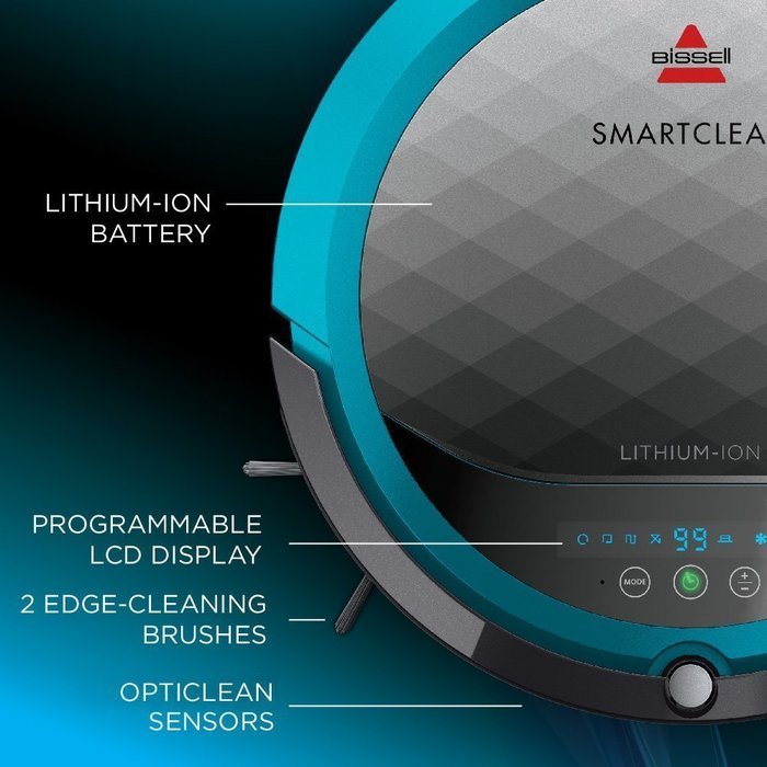 Bissell 1605 Smartclean Robotic Vacuum Cleaning Robot, Brush, Lithium Ion (Complete Set) w/ Bonus: Premium Microfiber... N3