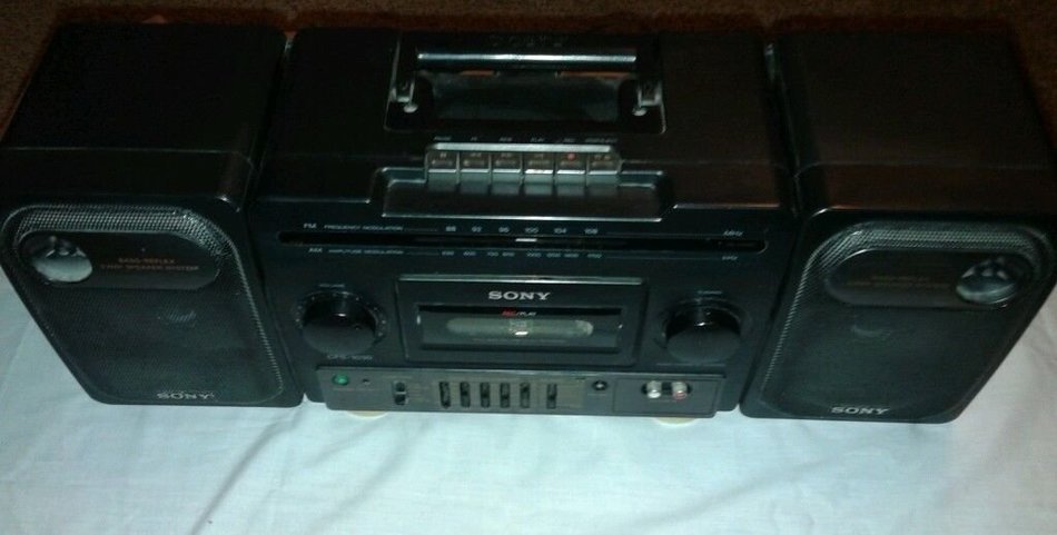 Vintage Sony Cfs-1030 Boombox Detachable Speakers Stereo Cassette Tape Player N3