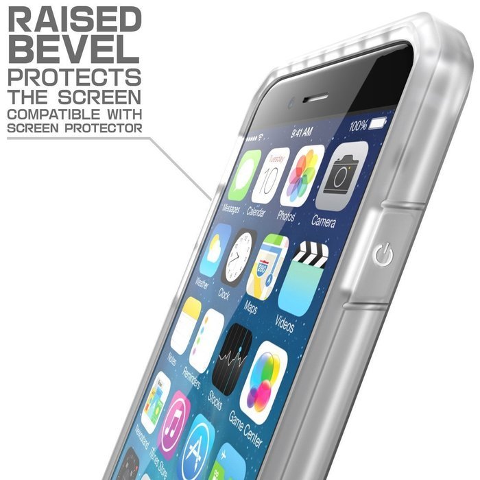 iPhone 6 6S TPU Case,TYoung(TM) 2 in 1 Set Soft TPU Flexible Silicone Frame + Transparent Clear Hard PC Back [... N70