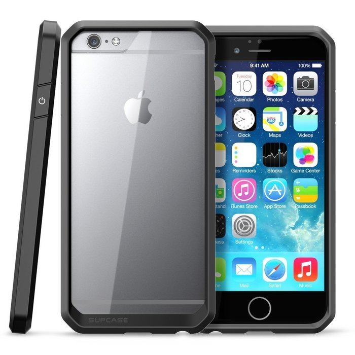 iPhone 6 6S TPU Case,TYoung(TM) 2 in 1 Set Soft TPU Flexible Silicone Frame + Transparent Clear Hard PC Back [... N73