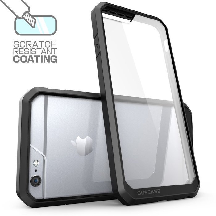 iPhone 6 6S TPU Case,TYoung(TM) 2 in 1 Set Soft TPU Flexible Silicone Frame + Transparent Clear Hard PC Back [... N74