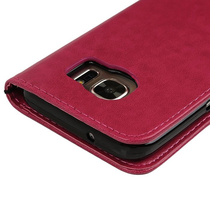 S7 Case,Samsung Galaxy S7 Case - Mavis's Diary 3D Handmade Wallet Bling Crystal Diamonds Butterfly Embossed Flowers... N20