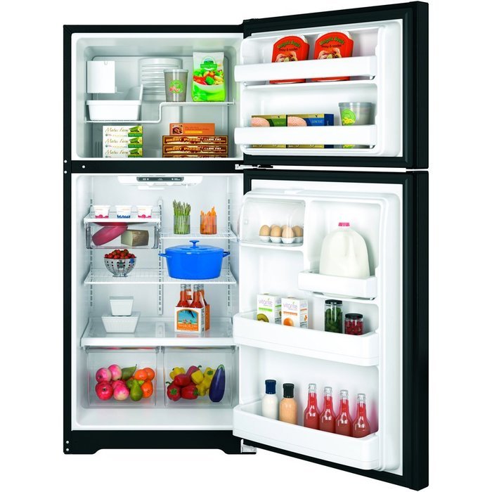 GE GIE18ETHBB 18.2 Cu. Ft. Black Top Freezer Refrigerator - Energy Star N2