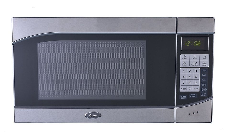 Oster OGH6901 0.9 Cubic Feet 900-Watt Countertop Digital Microwave Oven, Stainless Steel/Black N4