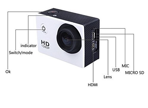 1080P Full HD Waterproof Motion Detection Helmet Sport Action Video Camera MINI DV SJ4000 N8