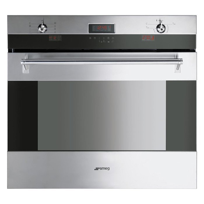 Smeg Classic Design SOU330X 30 Single Electric Wall Oven 4.34 cu. ft. Capacity, Self Cleaning N3