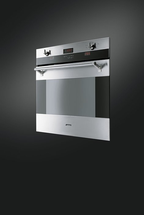 Smeg Classic Design SOU330X 30 Single Electric Wall Oven 4.34 cu. ft. Capacity, Self Cleaning N4