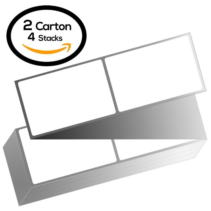 4 x 8 Fanfold Zebra Compatible Direct Thermal Labels (2 Cartons) for Zebra Printer GC420d GC420t GK420d GK420t...