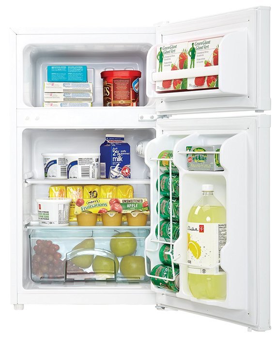 Danby DCR031B1BSLDD 3.1 cu. ft. 2 Door Compact Refrigerator, Steel N8